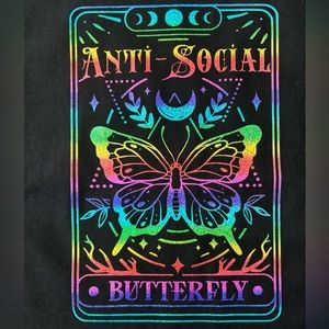 New! Anti-social butterfly tote